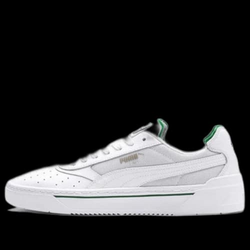 PUMA Cali Retro Low Top Skate Shoes White Green