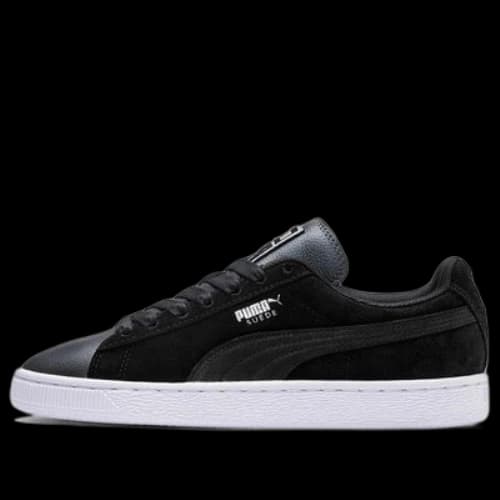 PUMA Suede Shimmer Black/Grey Low Board Shoes (Women's)