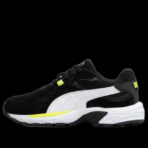 PUMA Unisex Axis Plus Suede Low-Top Running Shoes Black/White