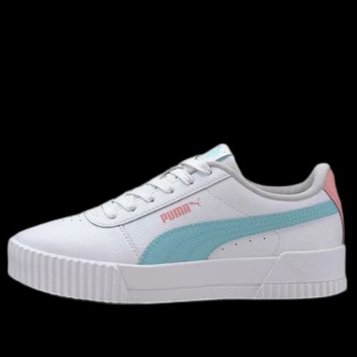 (GS) PUMA Carina L Casual Board Shoes White/Blue/Pink