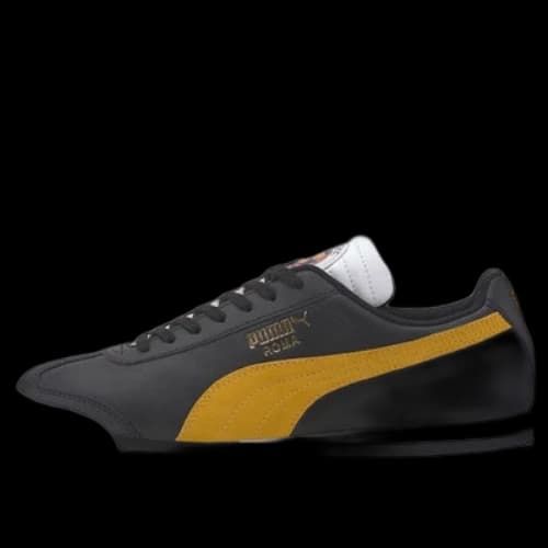 PUMA Roma Classic Running Shoes Black/Yellow