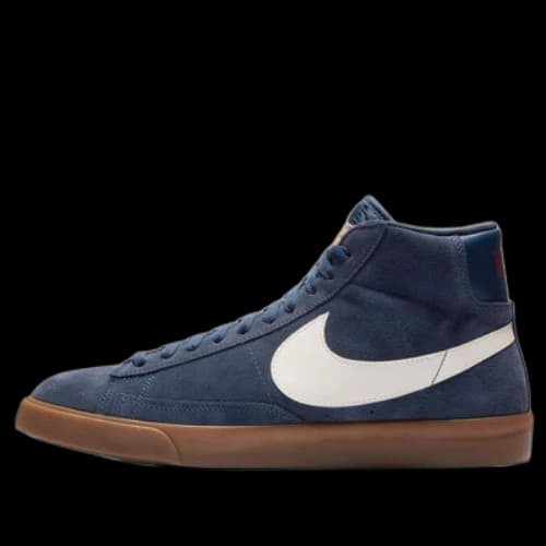 Nike Blazer Mid Mid Tops Retro Skateboarding Shoes Navy Blue