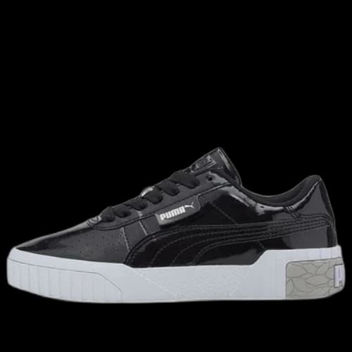(GS) PUMA Cali Patent Casual Board Shoes Black/White/Grey
