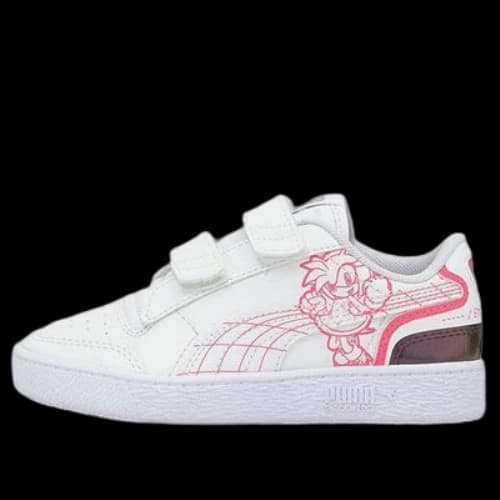 (TD) Sega X PUMA Ralph Sampson Casual Board Shoes White/Pink/Golden