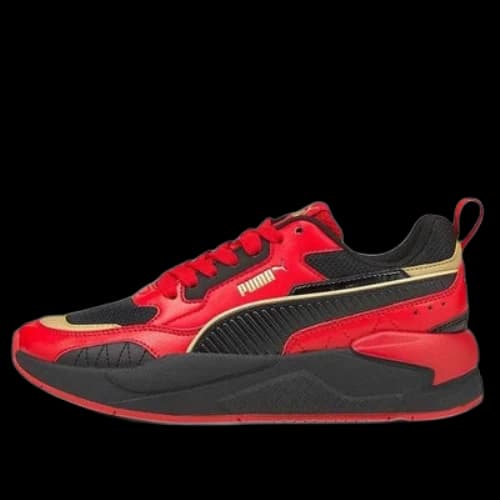 PUMA X-ray 2 Square (Big Kids) Shoes Red/Black/Gold