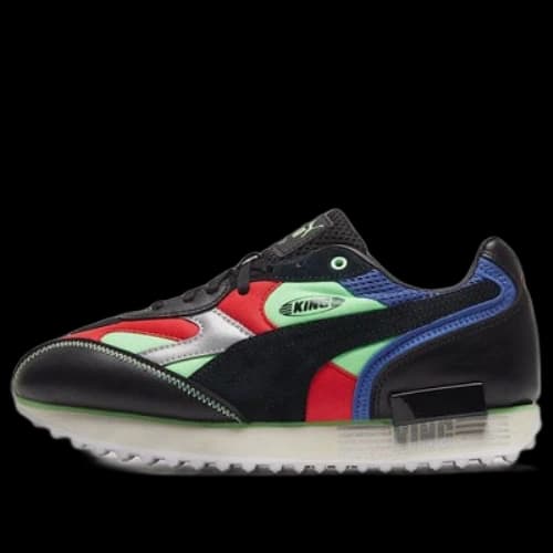 PUMA FUTURE RIDER KING TRAINERS 'Black Green Red'