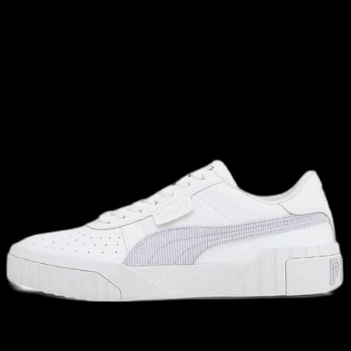 PUMA Cali Corduroy White/Grey Casual Board Shoes (Women's)