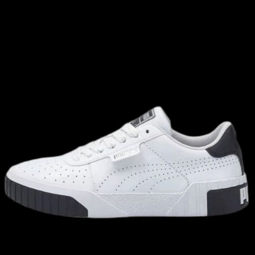 PUMA Cali Perforated Casual Board Shoes White/Black (Women's)