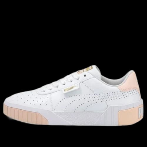 PUMA Cali Perforated Casual Board Shoes White/Pink (Women's)