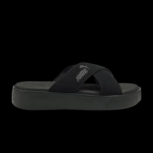 PUMA Platform Suede Slide 'Black' (Women's)