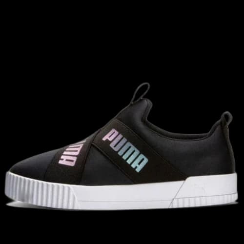 PUMA Carina Leisure Board Shoes Black/White/Blue