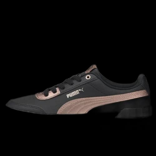 PUMA Carina Lift Metallic Black/Gold Casual Low Board Shoes (Women's)