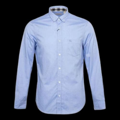 Burberry Collar Casual Shirt Blue