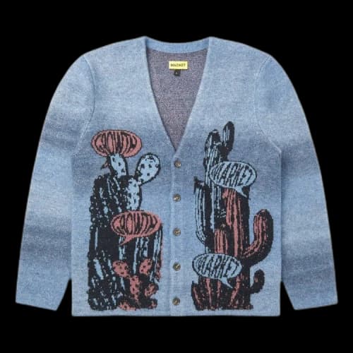 Market Growth Jacquard Cardigan 'Blue'