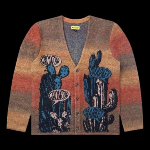 Market Growth Jacquard Cardigan 'Orange'