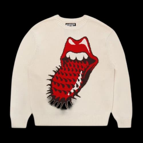 Market x Rolling Stones Spiked Logo Sweater 'White'