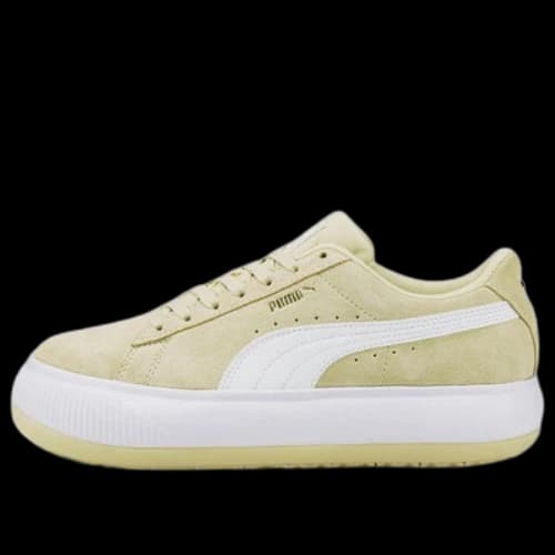 PUMA Suede Mayu Thick Sole Minimalistic Casual Skateboarding Shoes Khaki (Women's)
