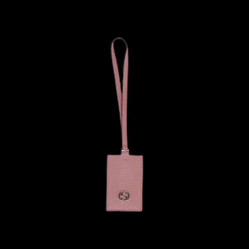 Gucci Leather Luggage Tag 'Pink'
