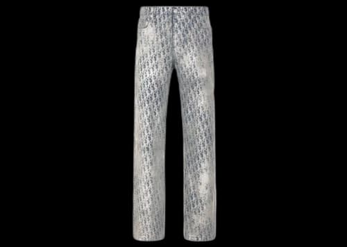 Dior Heritage Oblique Jeans Grey/Gold