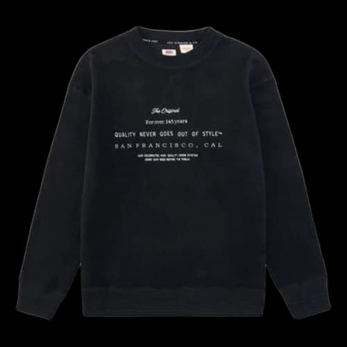 LEVI'S Levis Round Neck Pure Cotton Pullover Black
