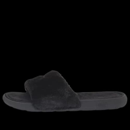 PUMA Cool Cat Fluffy Slides 'Black'
