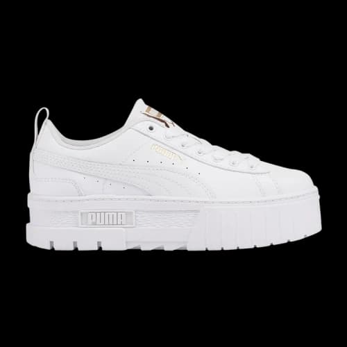 PUMA Mayze Leather Jr 'White Team Gold'