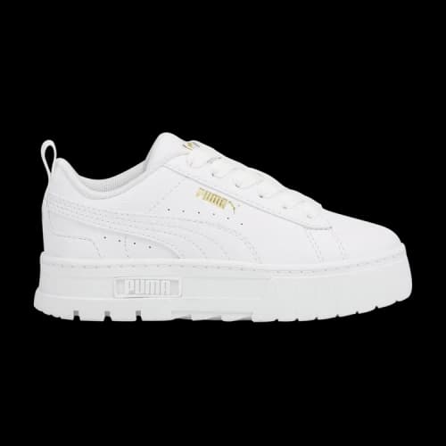 PUMA Mayze Leather Little Kid 'White Team Gold'