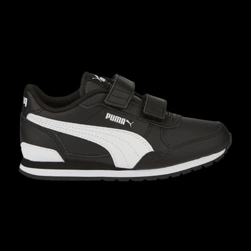 PUMA ST Runner v3 Leather Little Kid 'Black White'