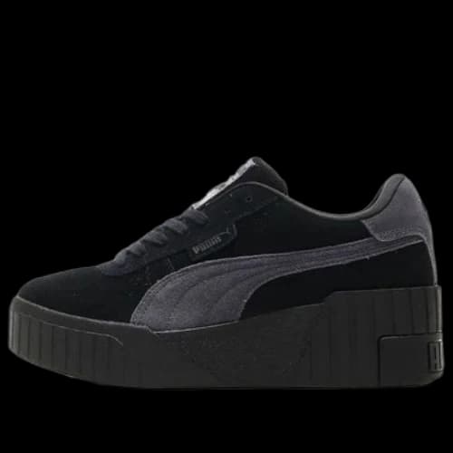 PUMA Cali Wedge Tonal Low Top Casual Skateboarding Shoes Black (Women's)
