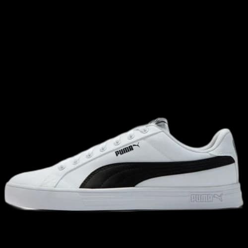 PUMA Smash Vulc Retro Casual Skateboarding Shoes Unisex White Black Shoe 'White Black'