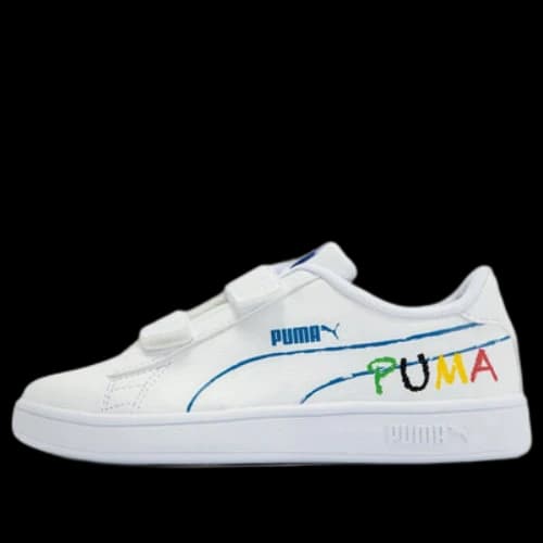 (GS) PUMA Smash V2 Home School 'White'