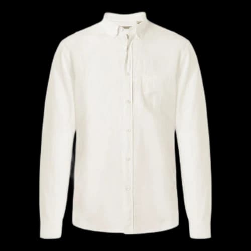 Burberry Logo Solid Color Long Sleeves Shirt Creamy White