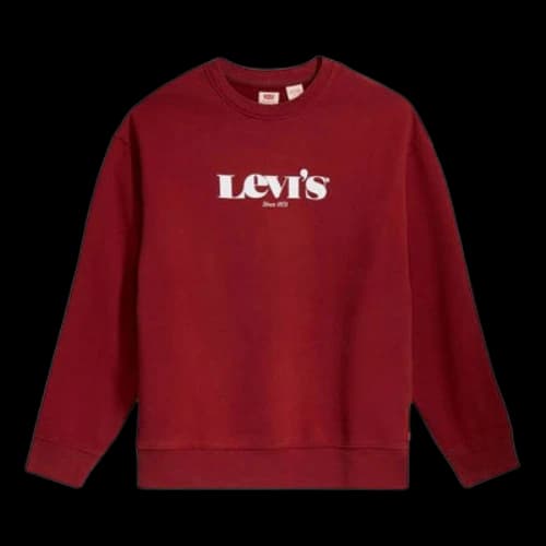 LEVI'S Levis Pure Cotton Printing Round Neck Red Brown