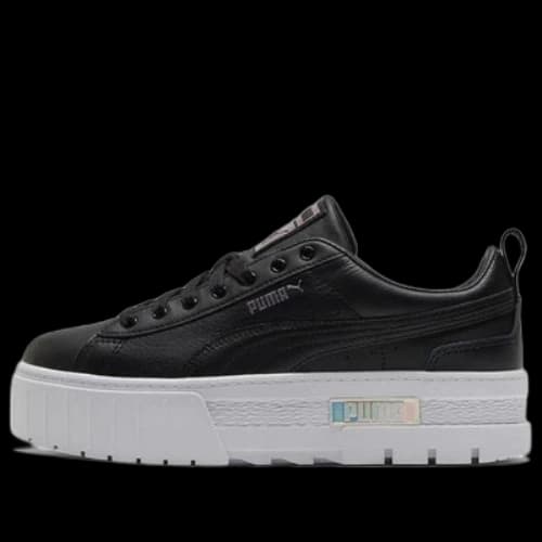 PUMA Mayze Lth Iridescent Sneakers Black/White (Women's)