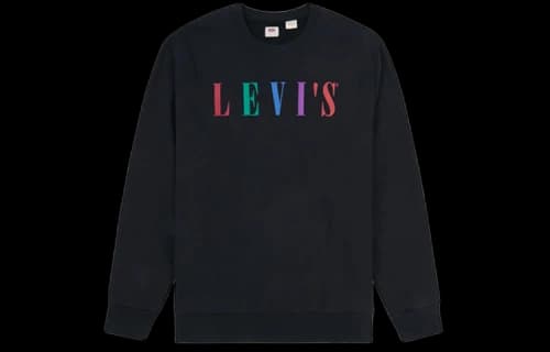 LEVI'S Levis Multi-Color Alphabet Round Neck Printing Black
