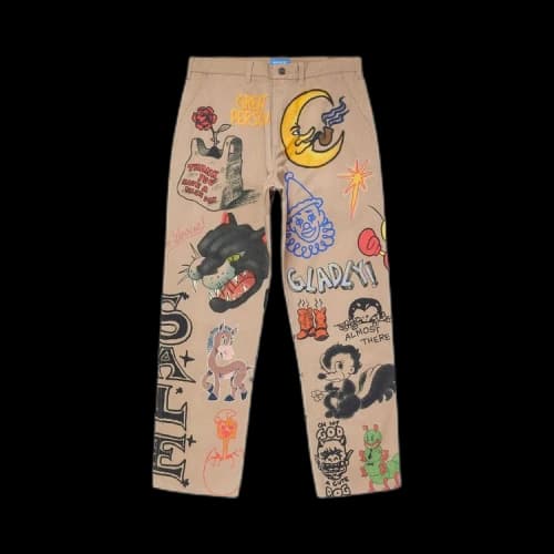 Market Almost There Allover Print Pants 'Khaki'