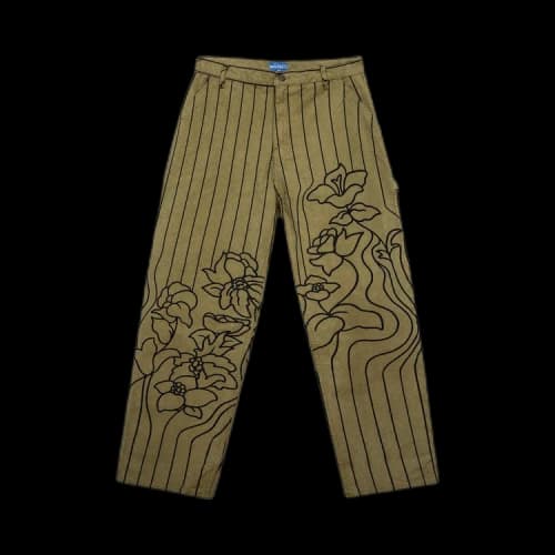 Market Flowerbed Carpenter Pants 'Olive'