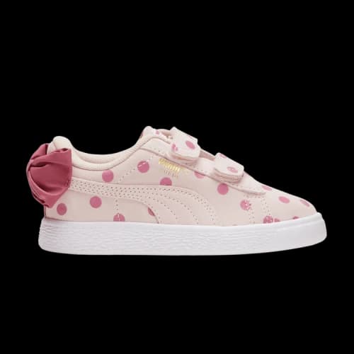Puma Suede Light Flex Bow Graphic 5 Little Kid 'Island Pink Polka Dots'