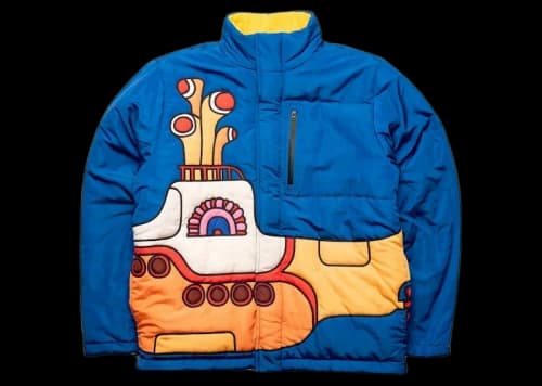 Market x Beatles Yellow Submarine Reversible AOP Nylon Puffer Jacket Blue/Yellow