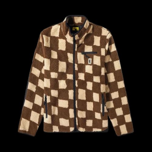Market Chess Club Jacquard Sherpa Jacket 'Brown'