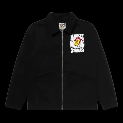 Market x Rolling Stones Smiley Garage Jacket 'Black'
