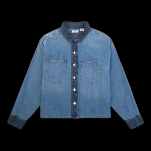 LEVI'S Levis Series Lapel Loose Fit Denim Long Sleeves Denim Blue Shirt