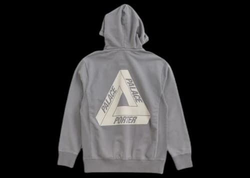 Palace x Porter Tri Ferg Hoodie Grey