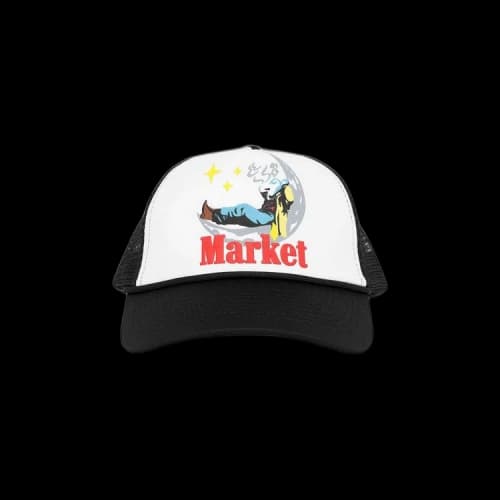 Market Man On Moon Trucker Hat 'Black'