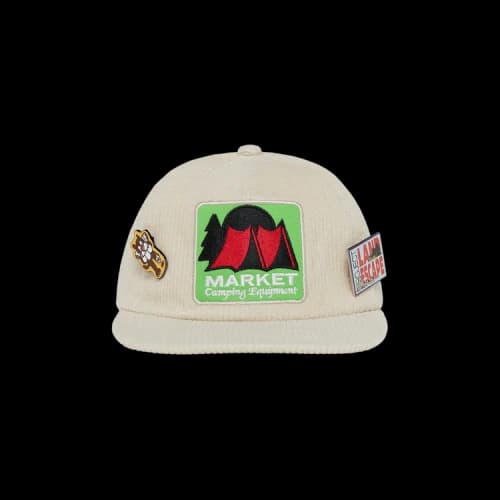 Market Land Escape 6 Panel Cord Hat 'Cream'