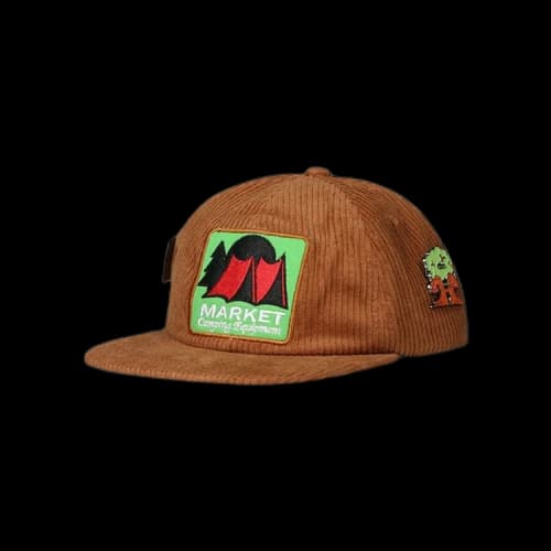 Market Land Escape 6 Panel Cord Hat 'Rust'