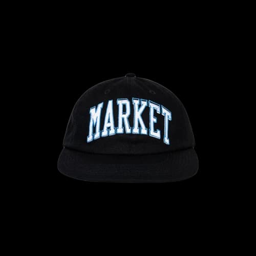 Market Offset Arc 6 Panel Hat 'Black'