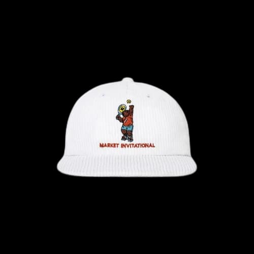 Market Invitational 5 Panel Corduroy Hat 'White'