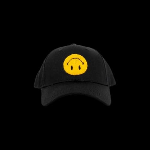 Market Smiley Upside Down 6 Panel Hat 'Black'