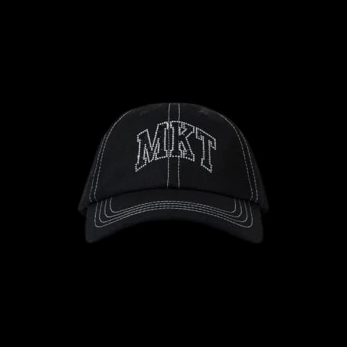 Market Rhinestone Arc 6 Panel Hat 'Washed Black'